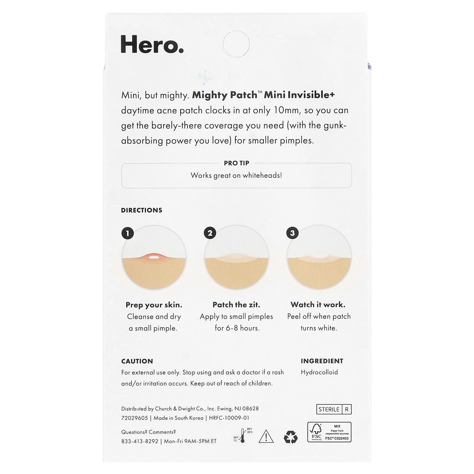 Hero Cosmetics, Mighty Patch™, мини-патч Plus, 30 гидроколлоидных мини-патчей