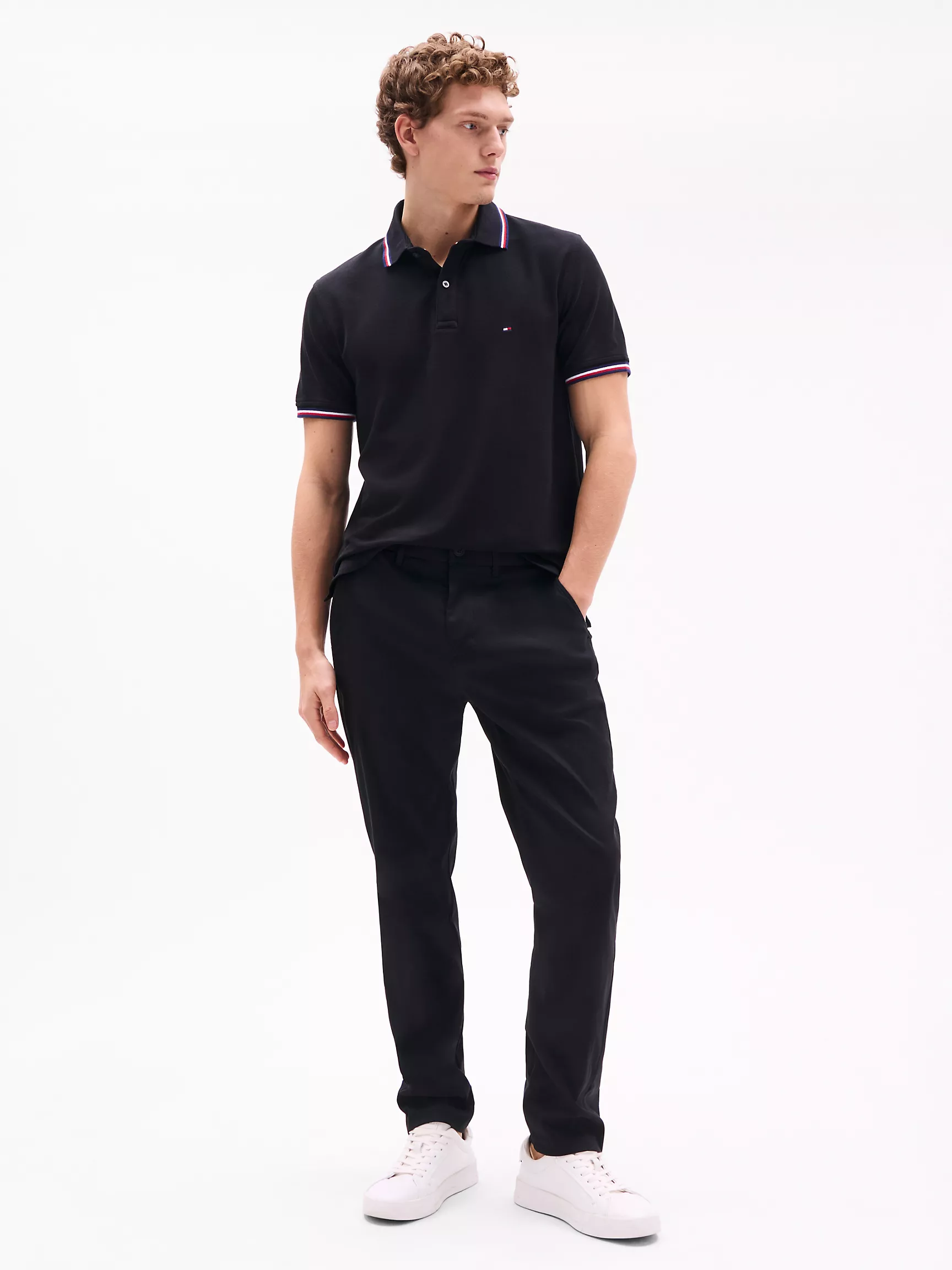 Мужское поло Tommy Hilfiger, Влагоотводящее поло Tommy стандартного кроя