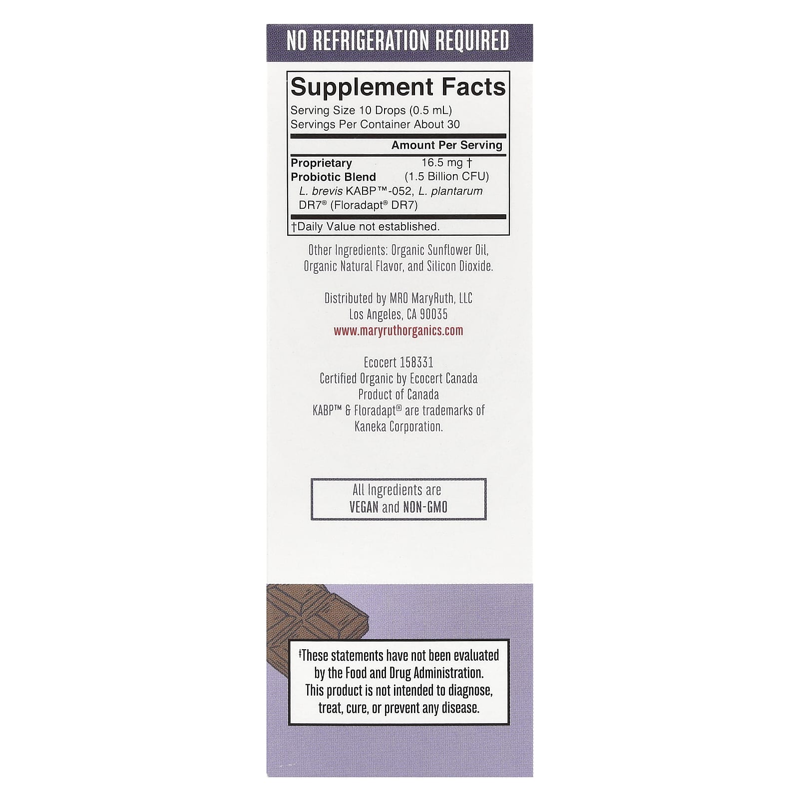 MaryRuth's, Органический пробиотик для женщин, жидкие капли, шоколад, 1,5 млрд КОЕ, 15 мл (0,5 жидк. Унции)
