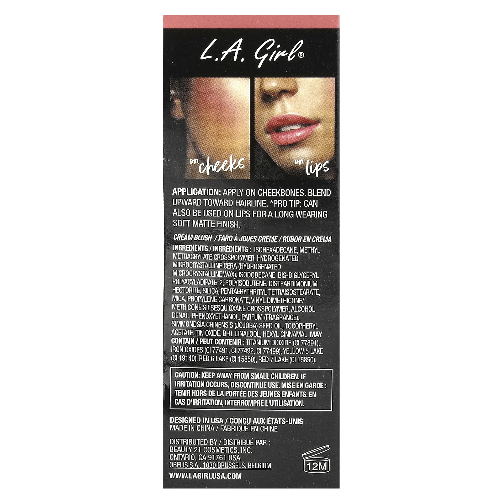 L.A. Girl, мягкие матовые кремовые румяна, GBL441 бутон розы, 8 мл (0,27 жидк. унции)