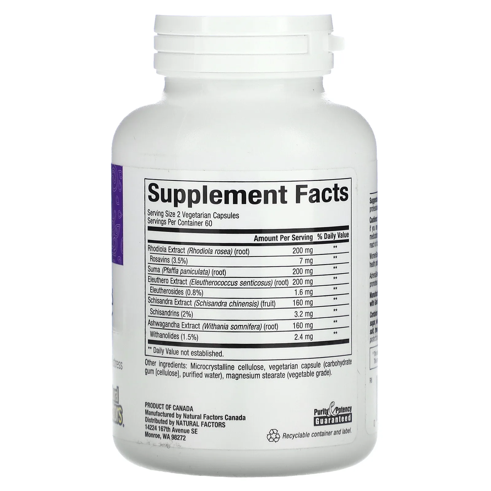 Natural Factors, WomenSense, AdrenaSense, формула для надпочечников, 120 вегетарианских капсул