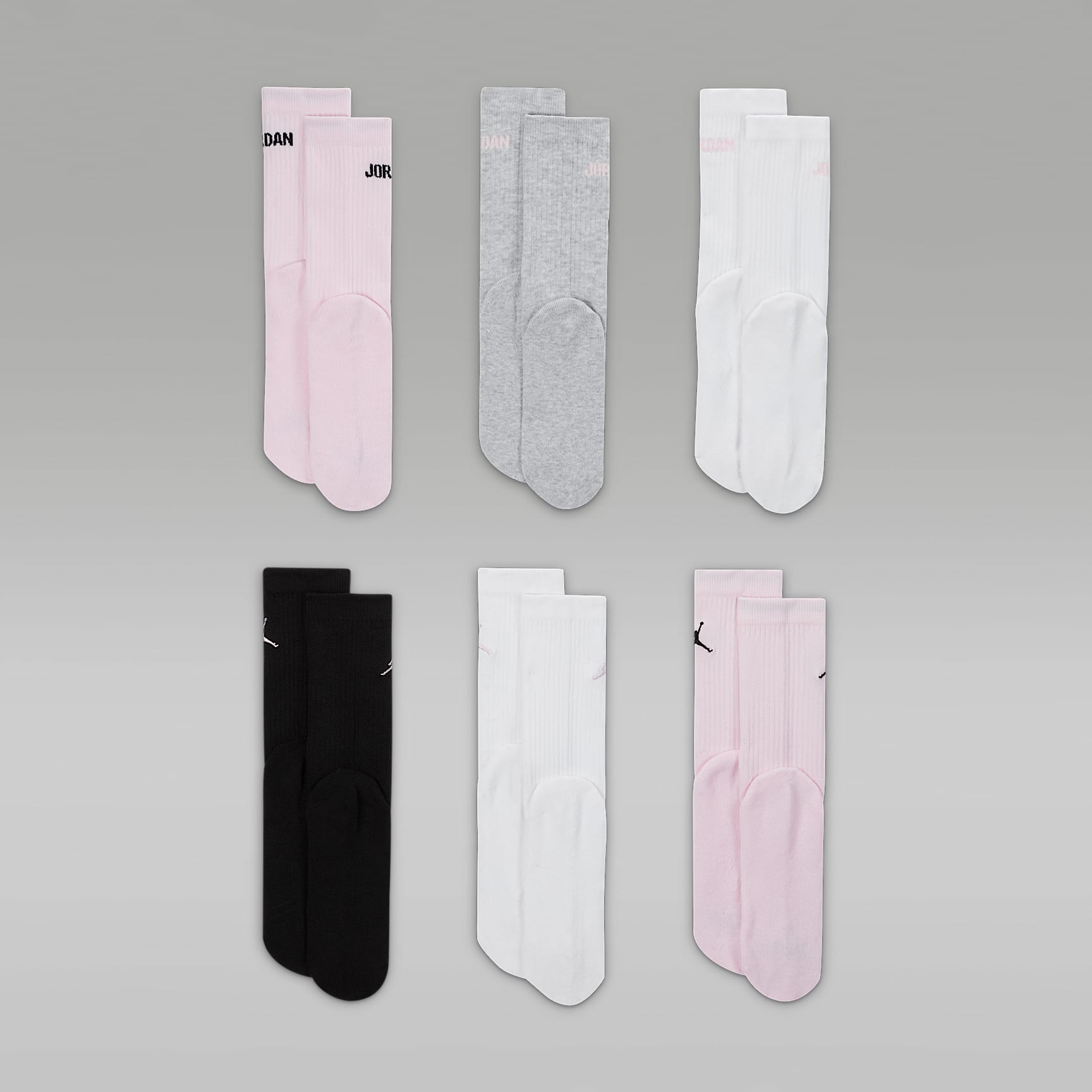 Jordan Big Kids' Legend Crew Socks (6 Pairs)