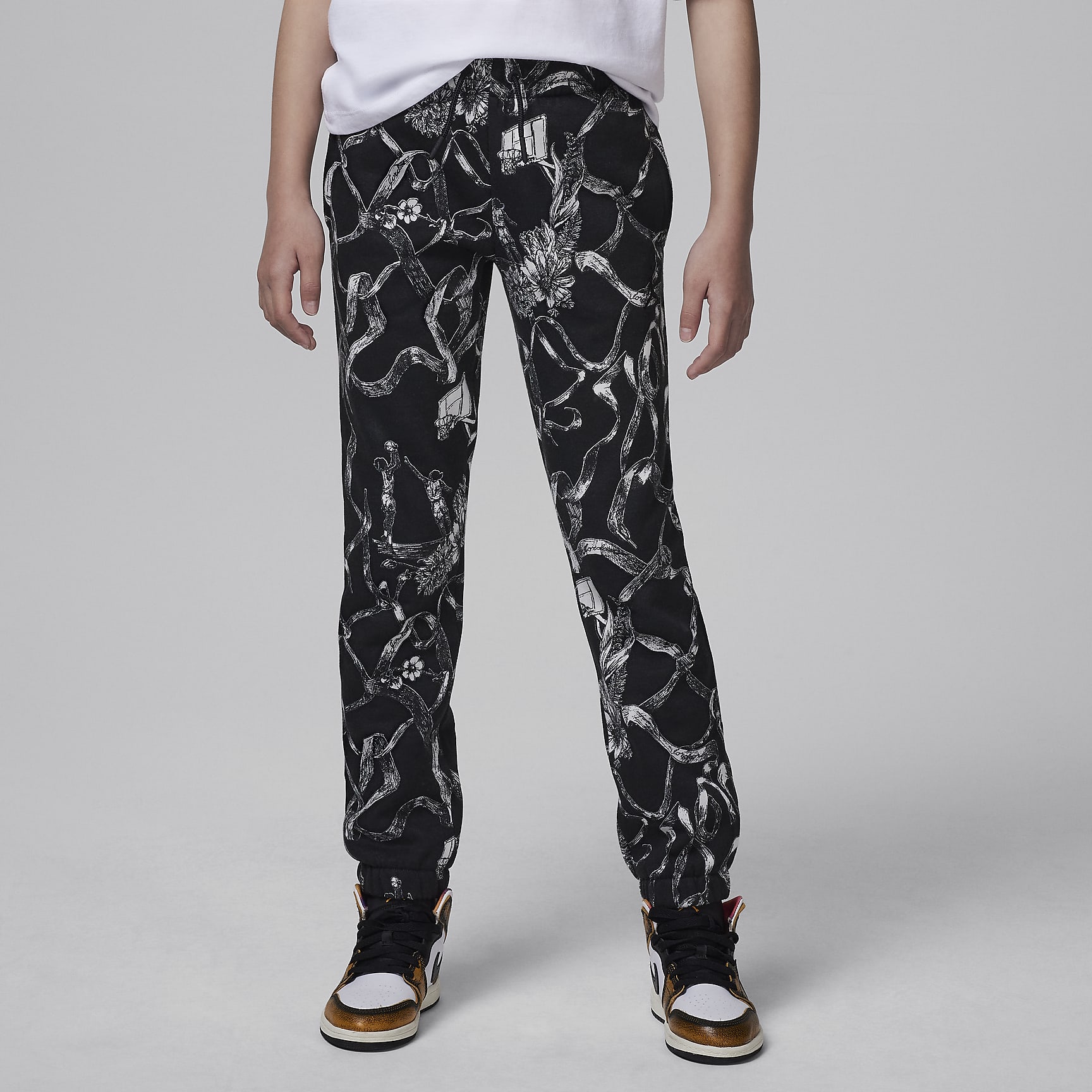 Jordan Big Kids' Brooklyn Fleece Printed Pants