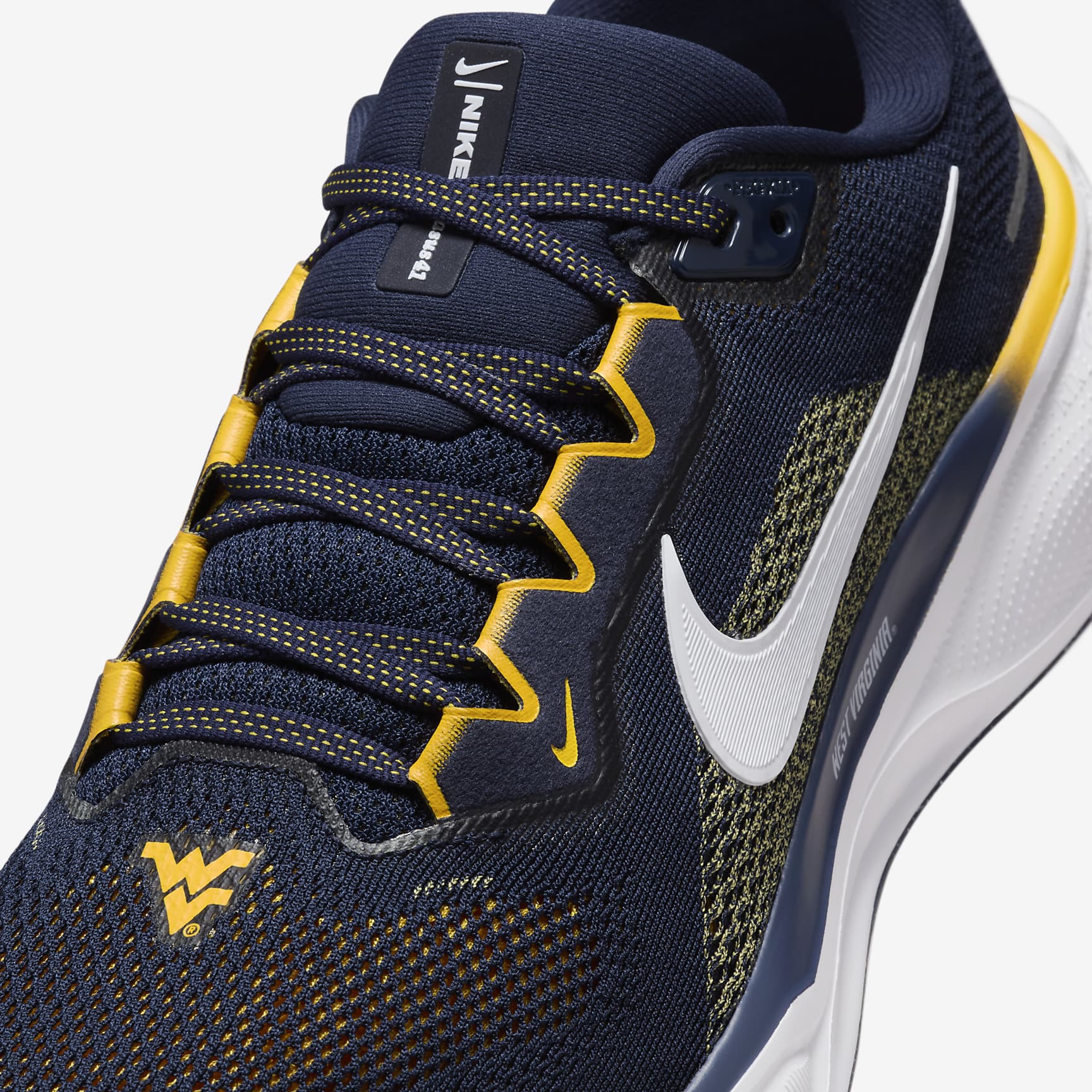 West Virginia Pegasus 41 Men's Nike College Road Running Shoes