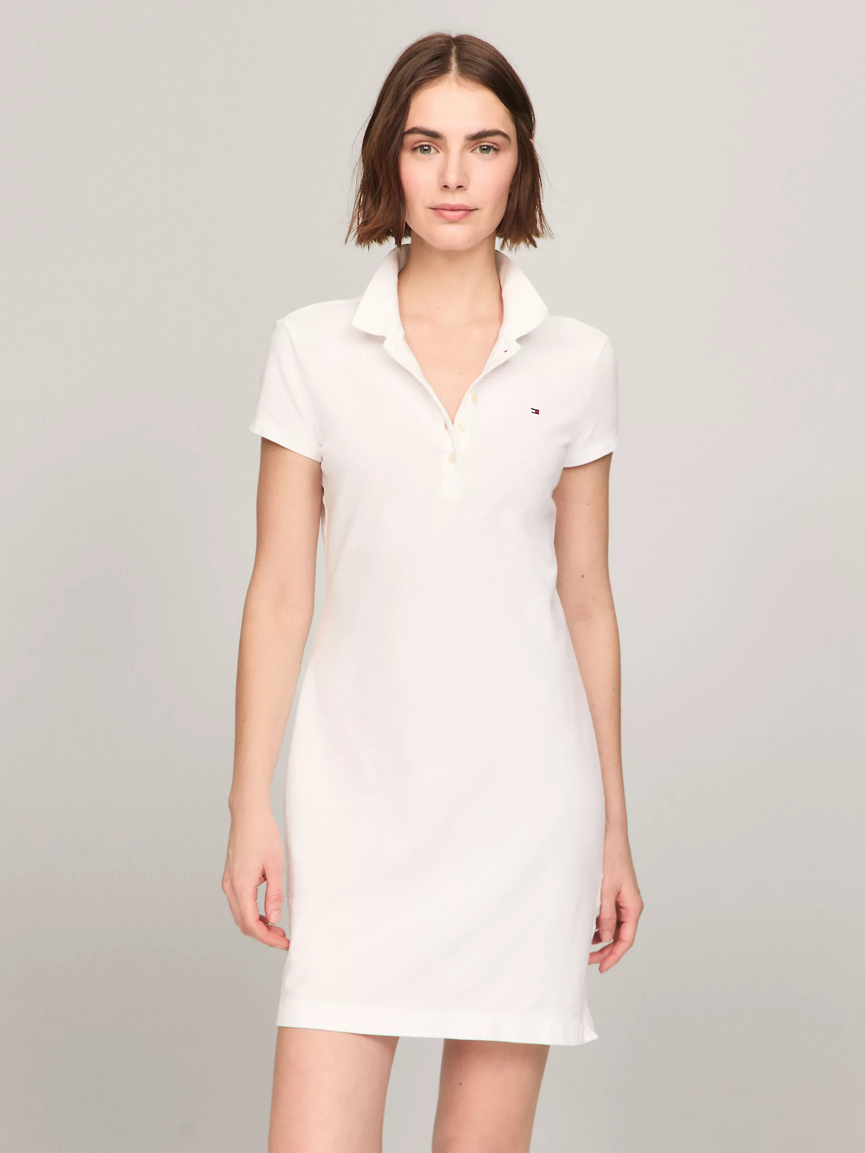 Женское платье Tommy Hilfiger, Приталенное платье-поло из эластичного хлопка