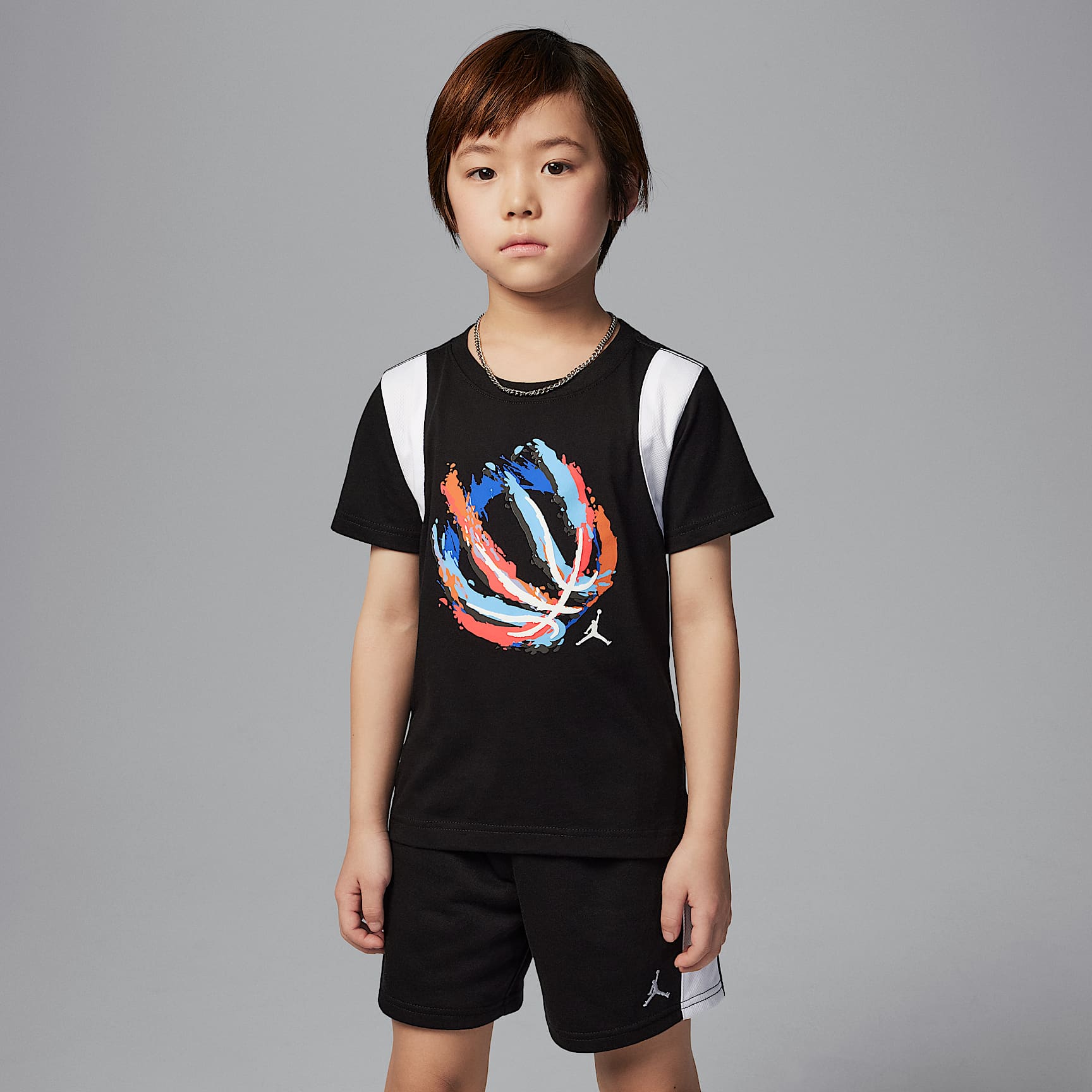 Jordan Little Kids' Bball Fire Mixed 2-Piece Shorts Set