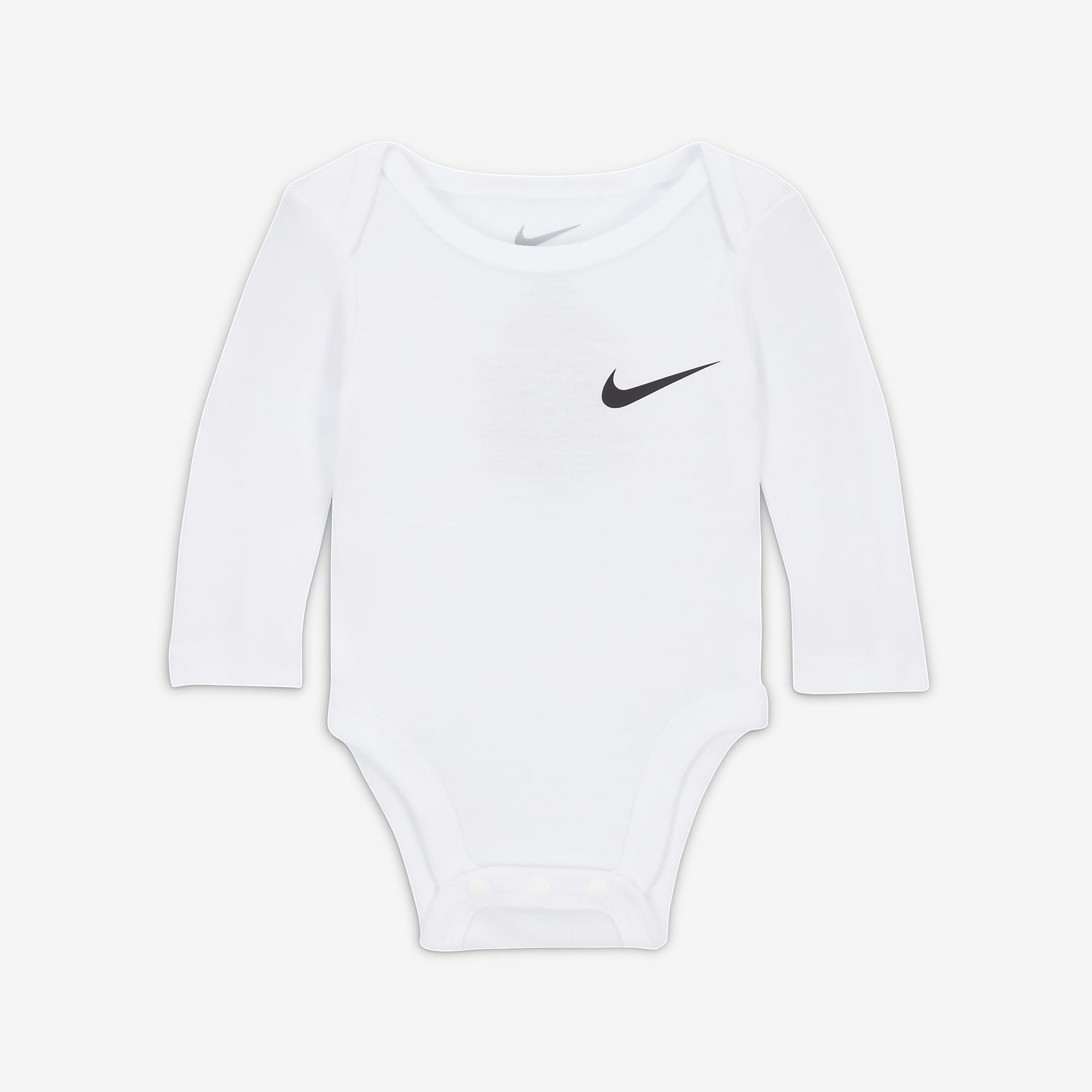 Nike Essentials Baby (0-9M) 3-Pack Long Sleeve Bodysuits