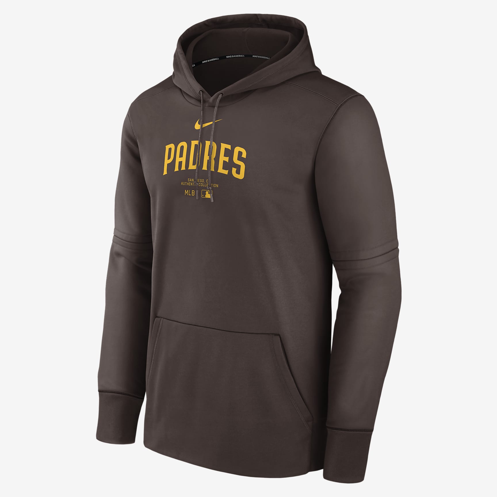 San Diego Padres Authentic Collection Practice Men's Nike Therma MLB Pullover Hoodie
