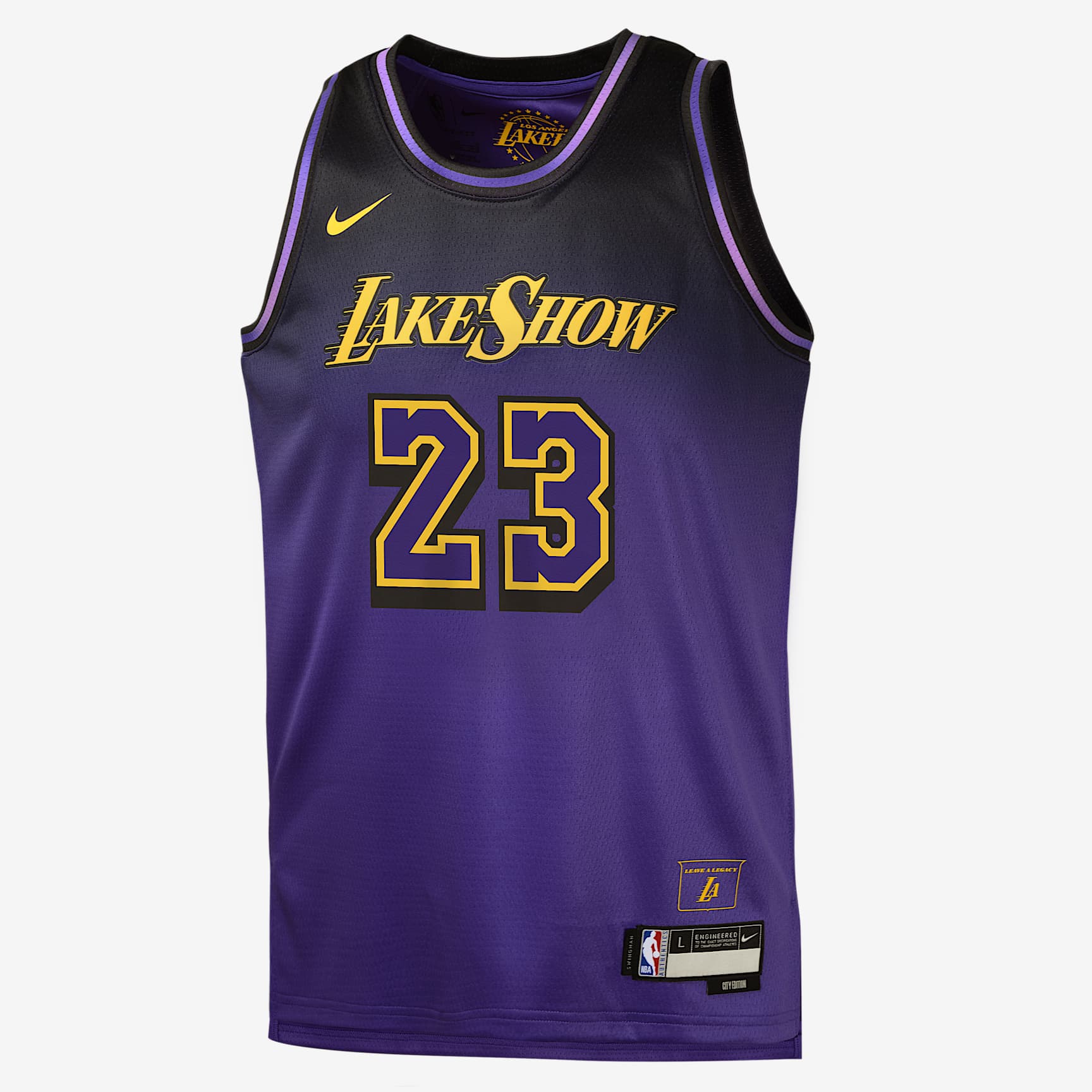 LeBron James Los Angeles Lakers 2024/25 City Edition Big Kids' Nike Dri-FIT NBA Swingman Jersey