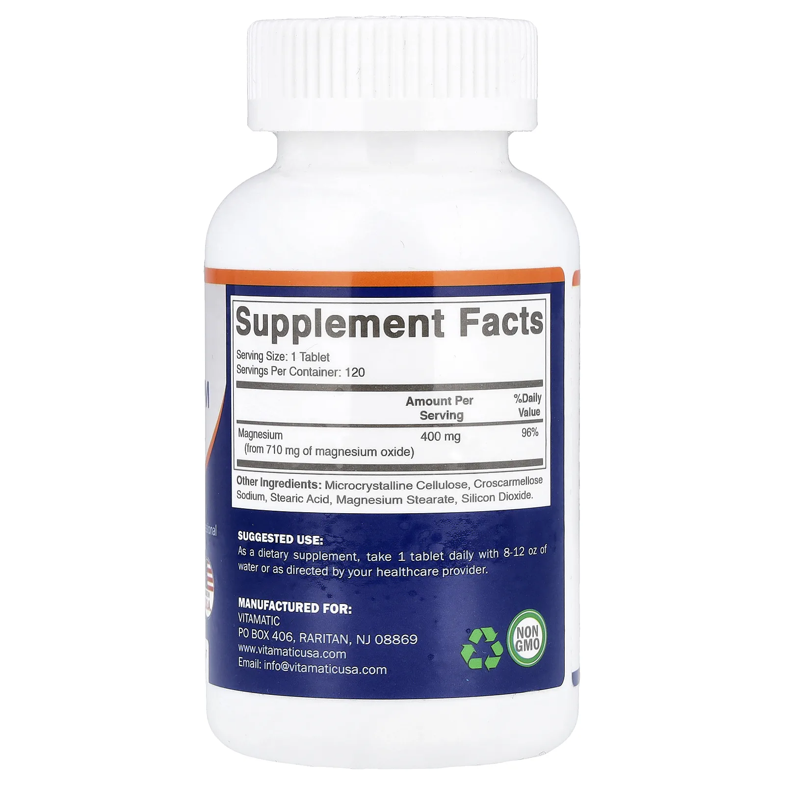 Vitamatic, магний, 400 мг, 120 таблеток