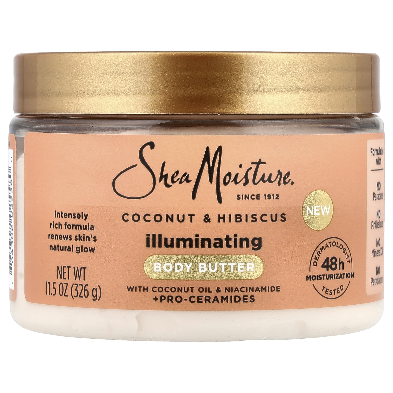 SheaMoisture, осветляющее масло для тела, кокос и гибискус, 326 г (11,5 унции)