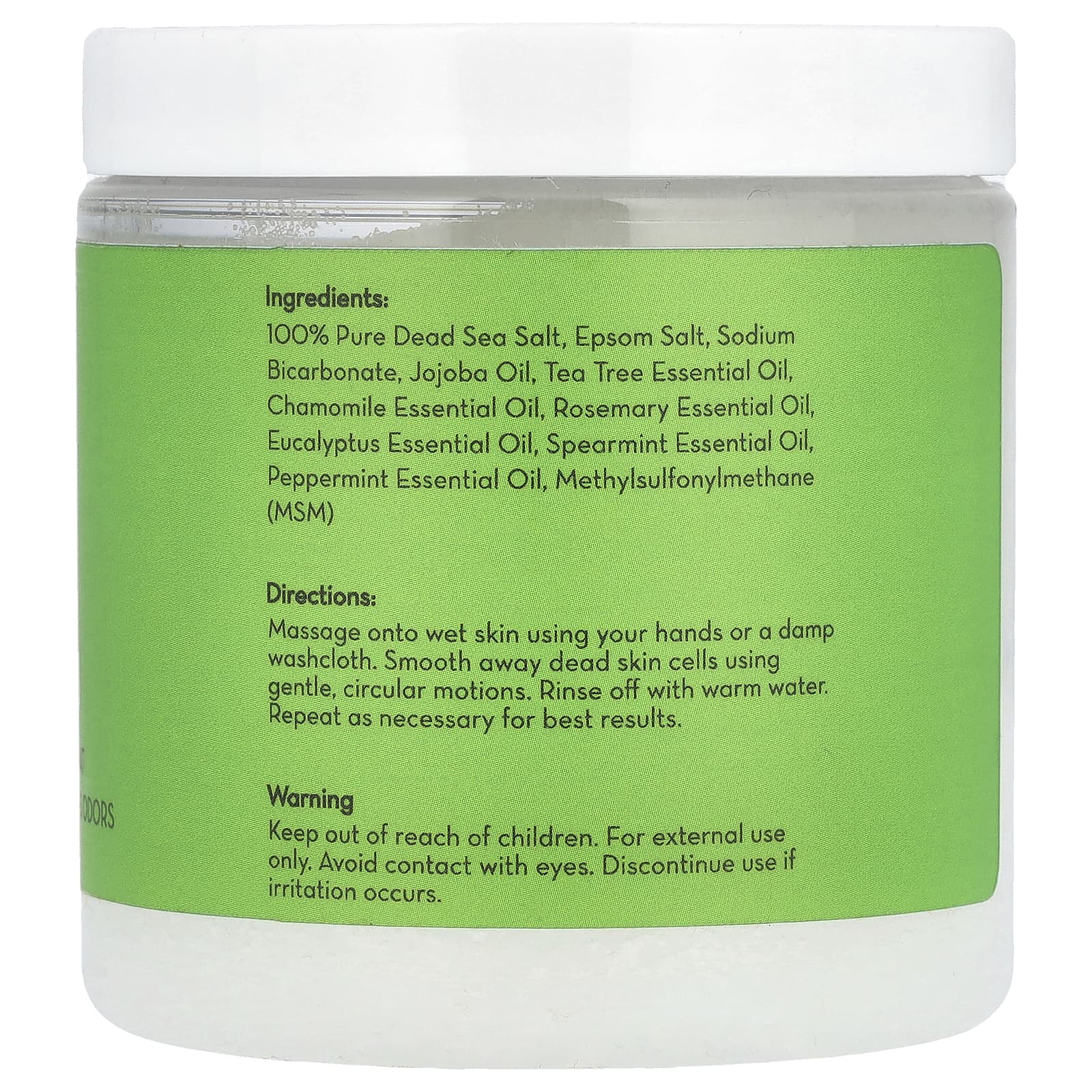 Pure Body Naturals, Масло чайного дерева, скраб для тела и ног, 340 г (12 унций)