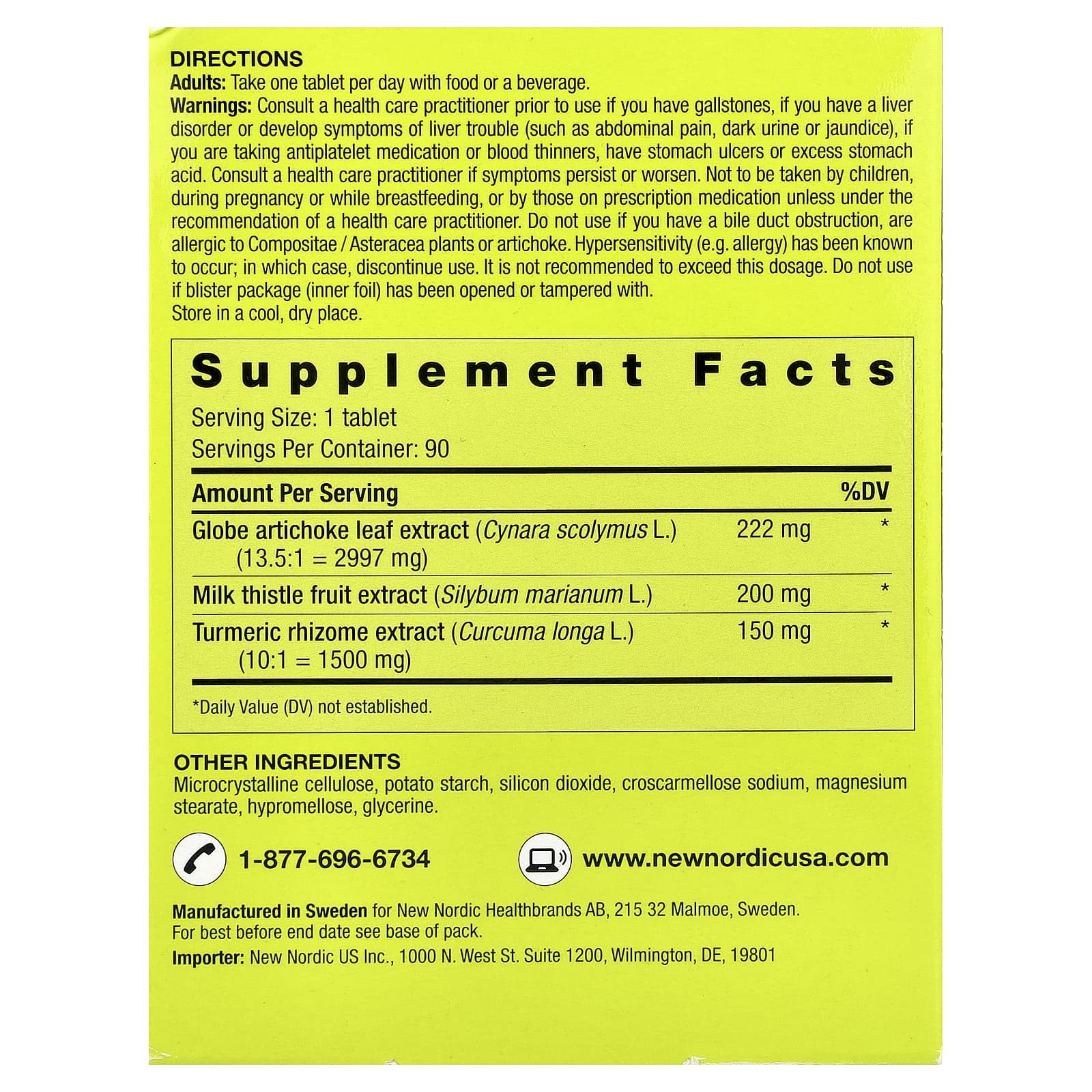 New Nordic, Active Liver ™, 90 таблеток