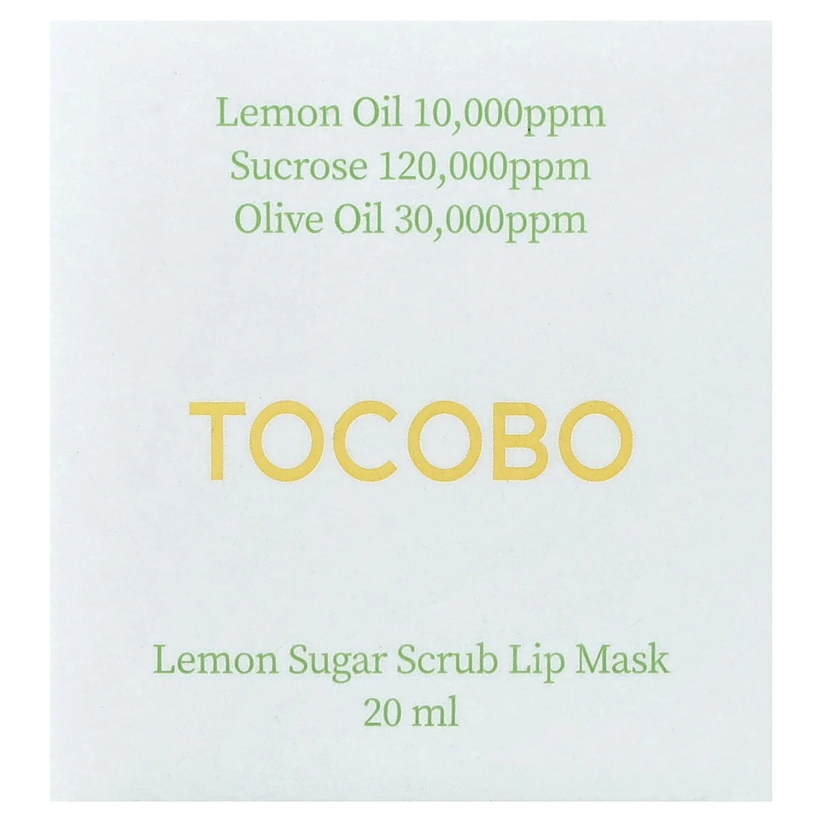 Tocobo, сахарная маска для губ с лимонным вкусом, 20 мл