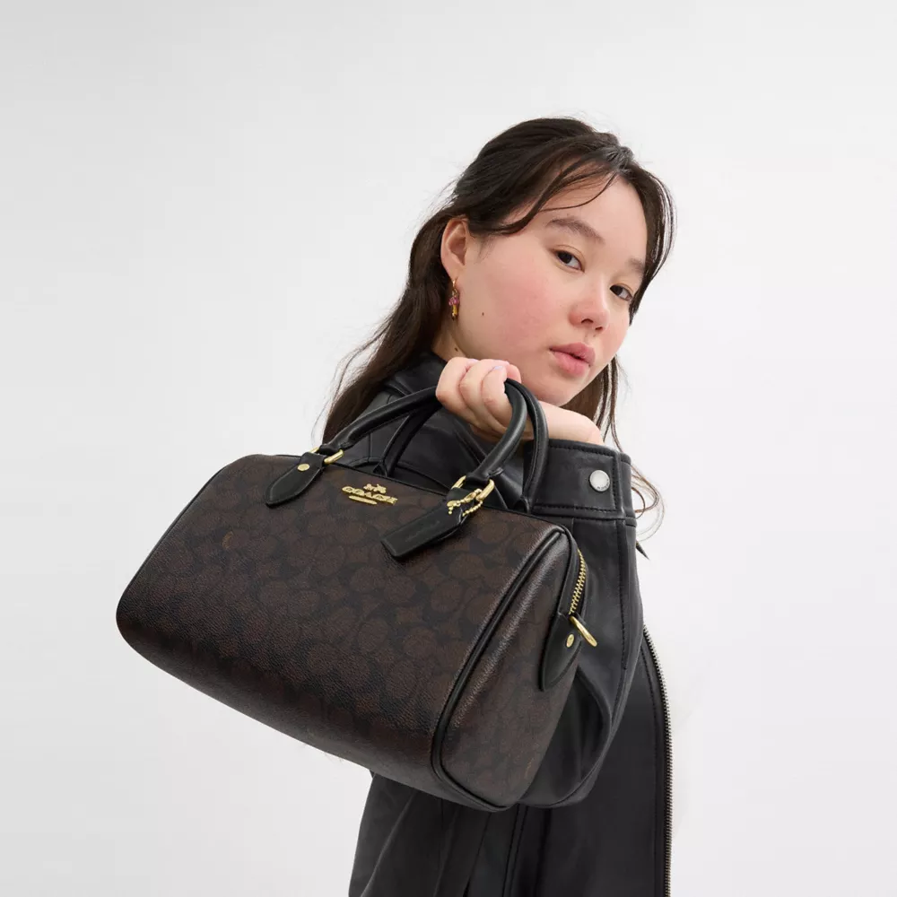 Сумка COACH Rowan Satchel Bag In Signature Canvas