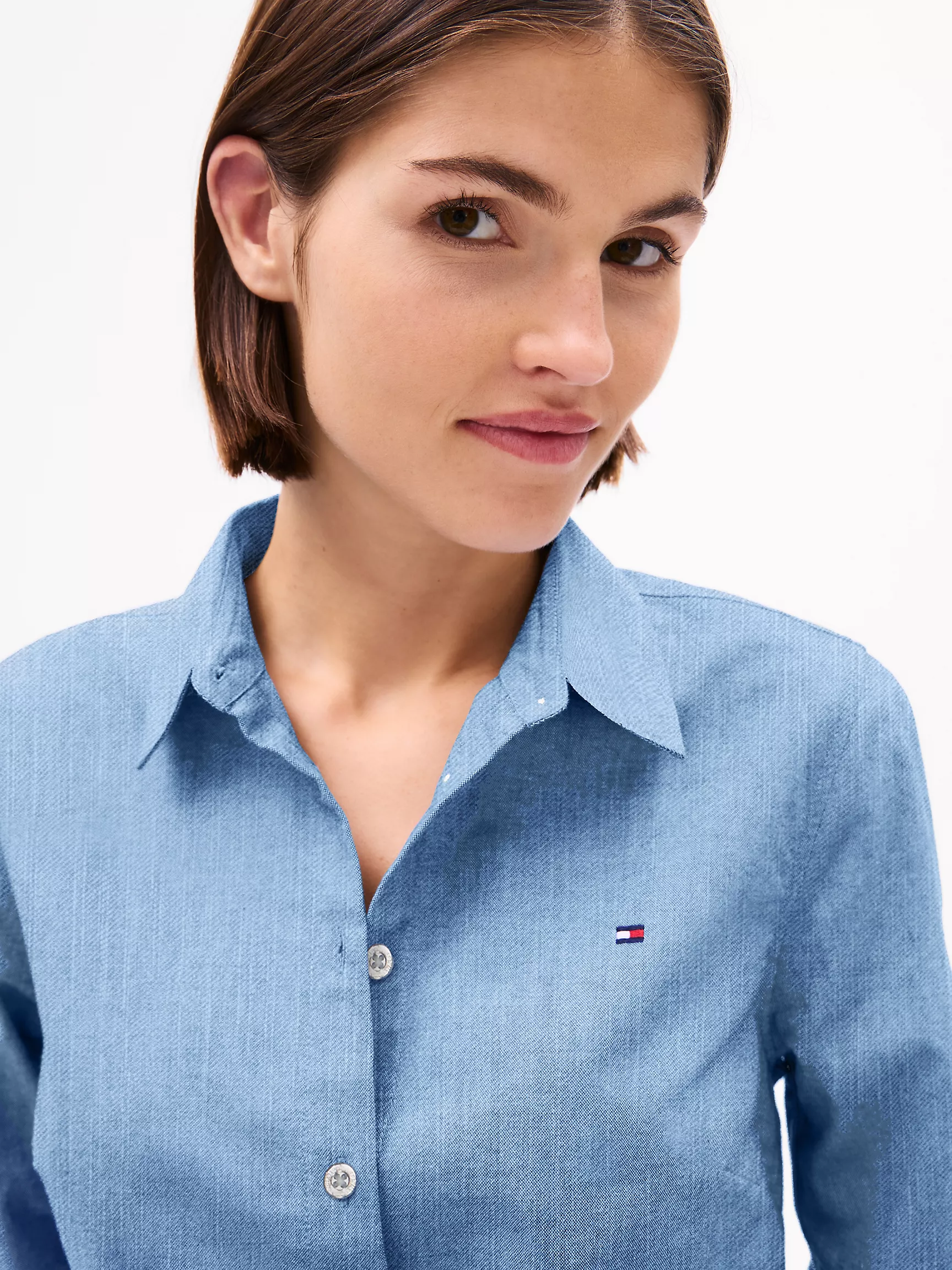 Женская рубашка Tommy Hilfiger, Лёгкая рубашка из шамбре