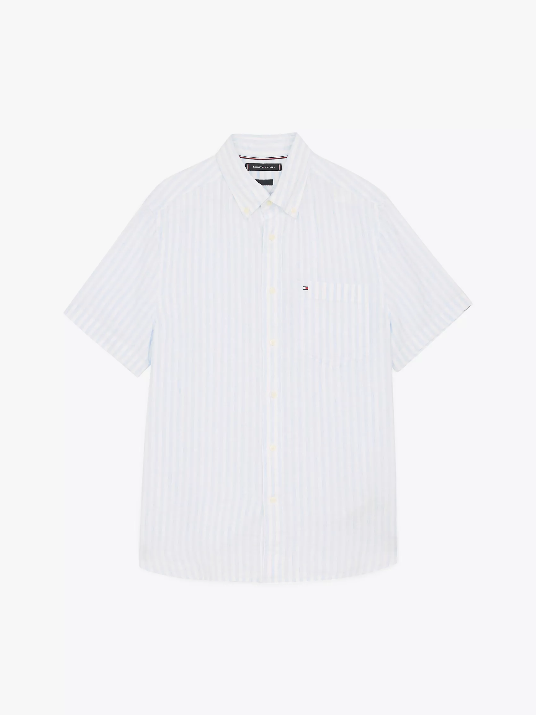 Мужская рубашка Tommy Hilfiger, Стандартная рубашка в полоску из окрашенного льна
