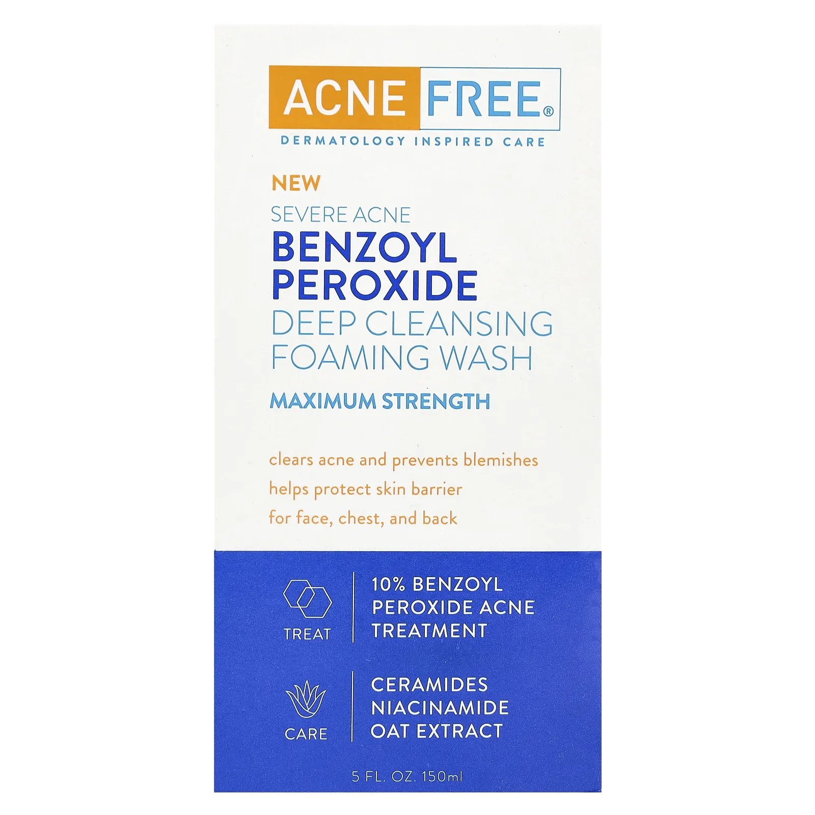 ACNE FREE, Severe Acne, глубоко очищающая пенка для умывания, максимальная эффективность, 150 мл (5 жидк. Унций)