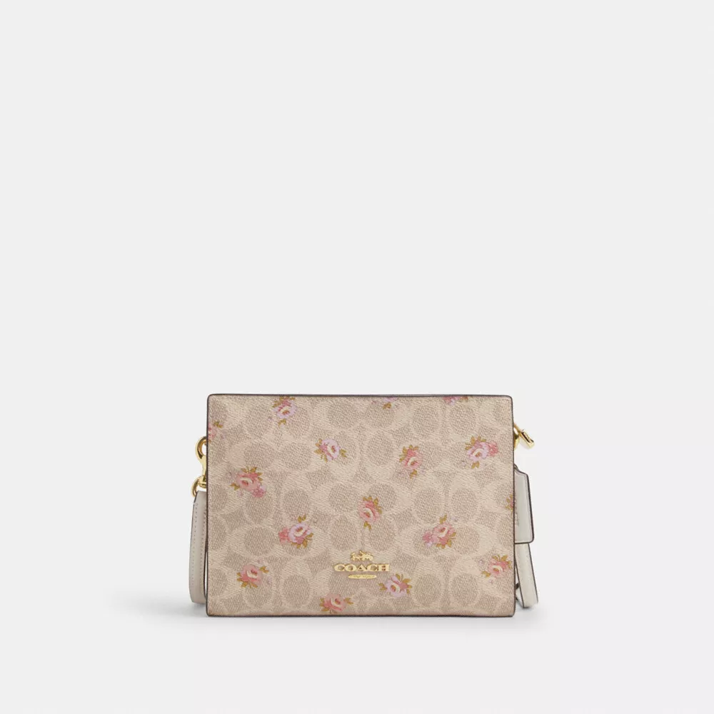 Сумка COACH Slim Crossbody Bag In Signature Canvas With Floral Print