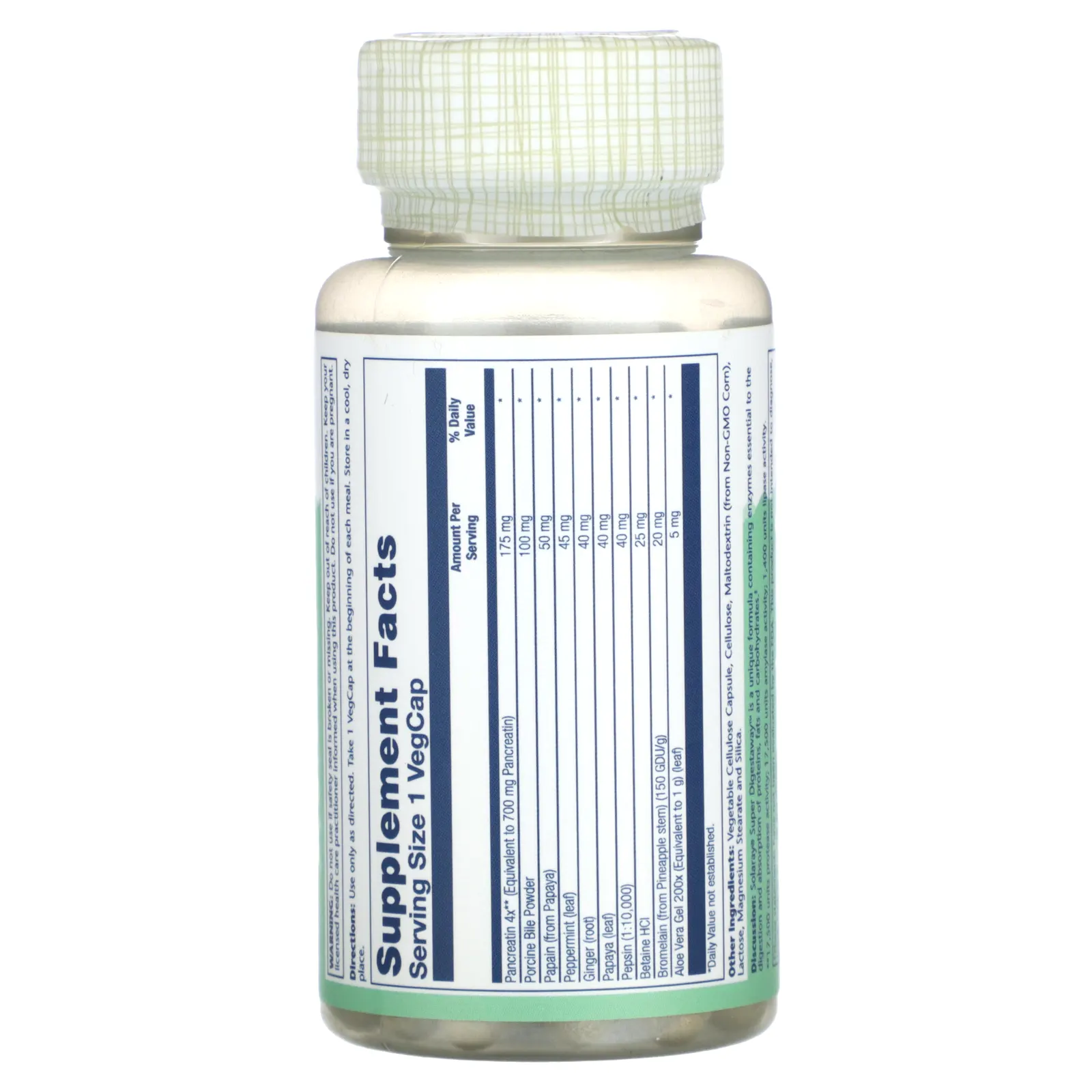 Solaray, Super Digest Away`` 60 вегетарианских капсул