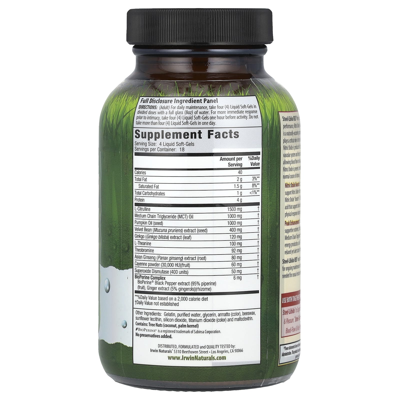 Irwin Naturals, Steel-Libido Red, Blood-Flow, 75 мягких желатиновых капсул с жидкостью