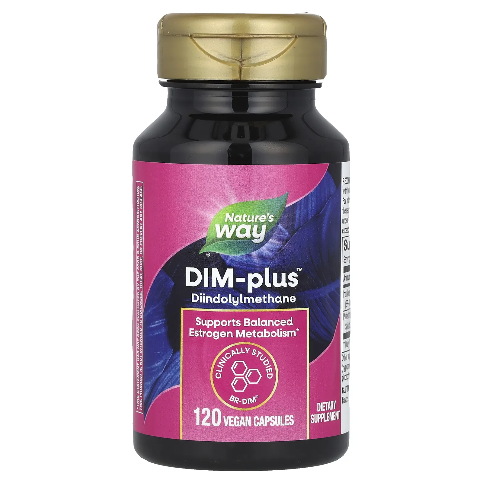Nature's Way, DIM-plus, метаболизм эстрогенов, 120 вегетарианских капсул