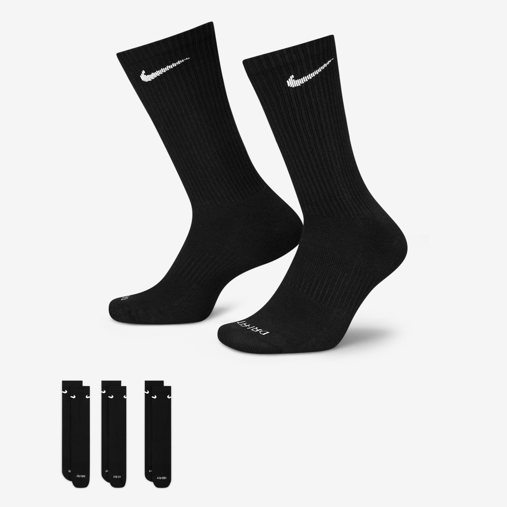Nike Everyday Plus Cushioned Training Crew Socks (3 Pairs)