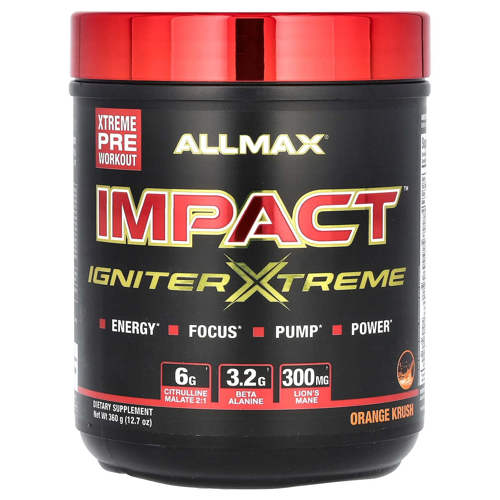 ALLMAX, IMPACT, Igniter Xtreme, апельсиновая цедра, 360 г (12,7 унции)