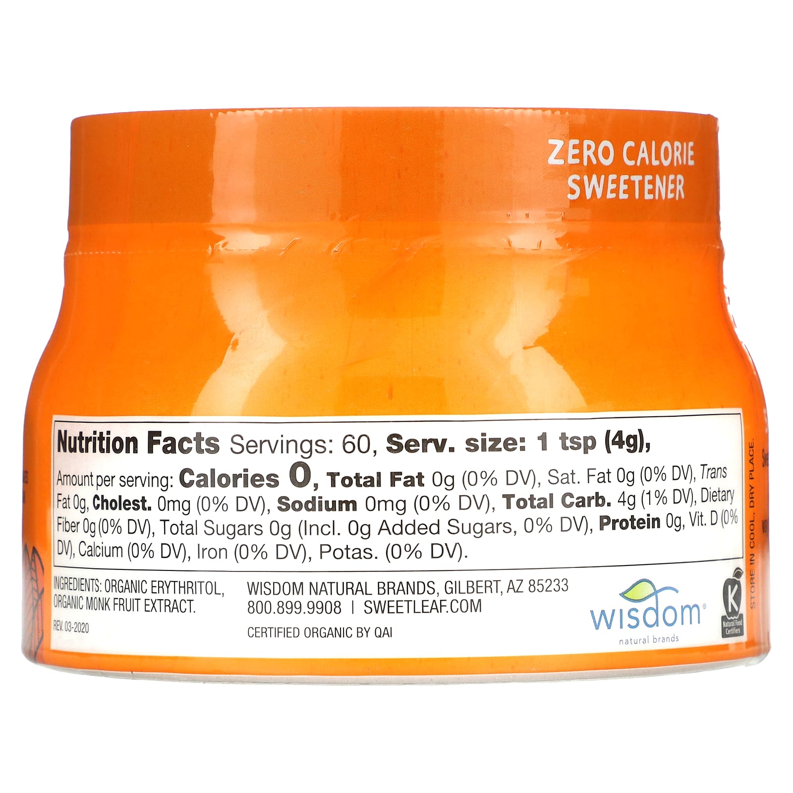 Wisdom Natural, архат, органический подсластитель, в гранулах, 240 г (8,47 унции)