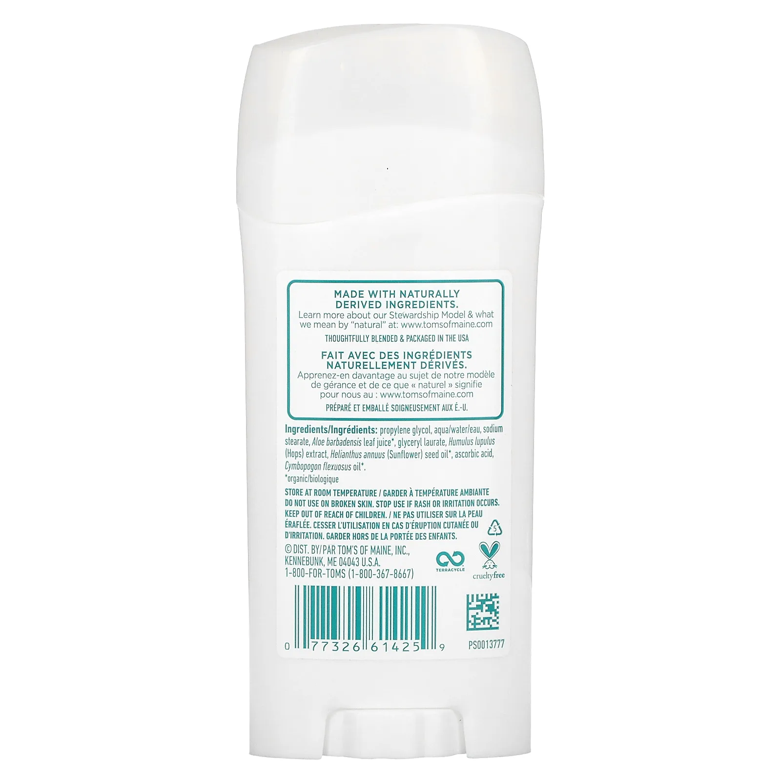 Tom's of Maine, натуральный дезодорант длительного действия, без запаха, 64 г (2,25 унции)