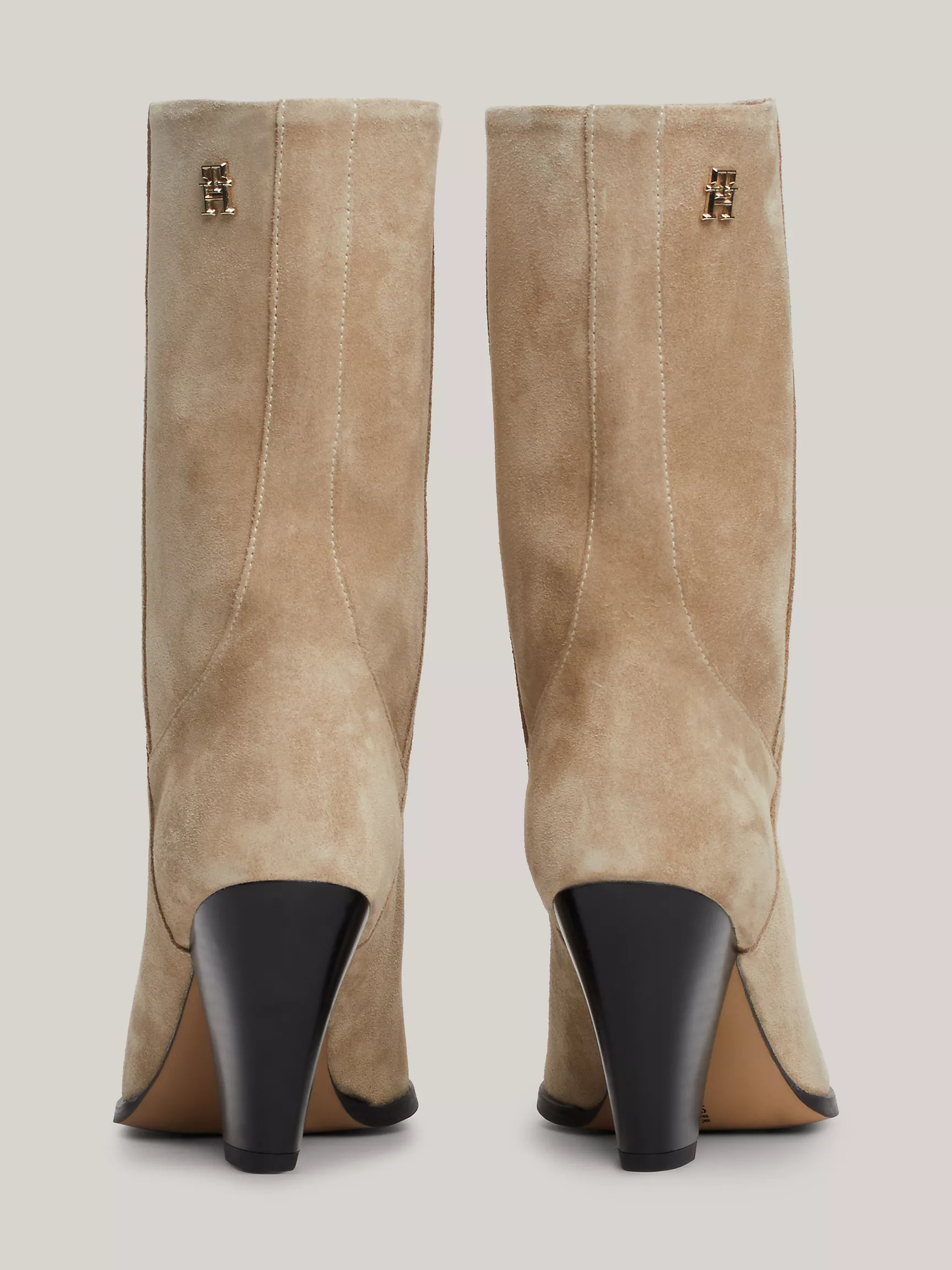 Женские ботинки Tommy Hilfiger, Замшевые ковбойские сапоги с монограммой