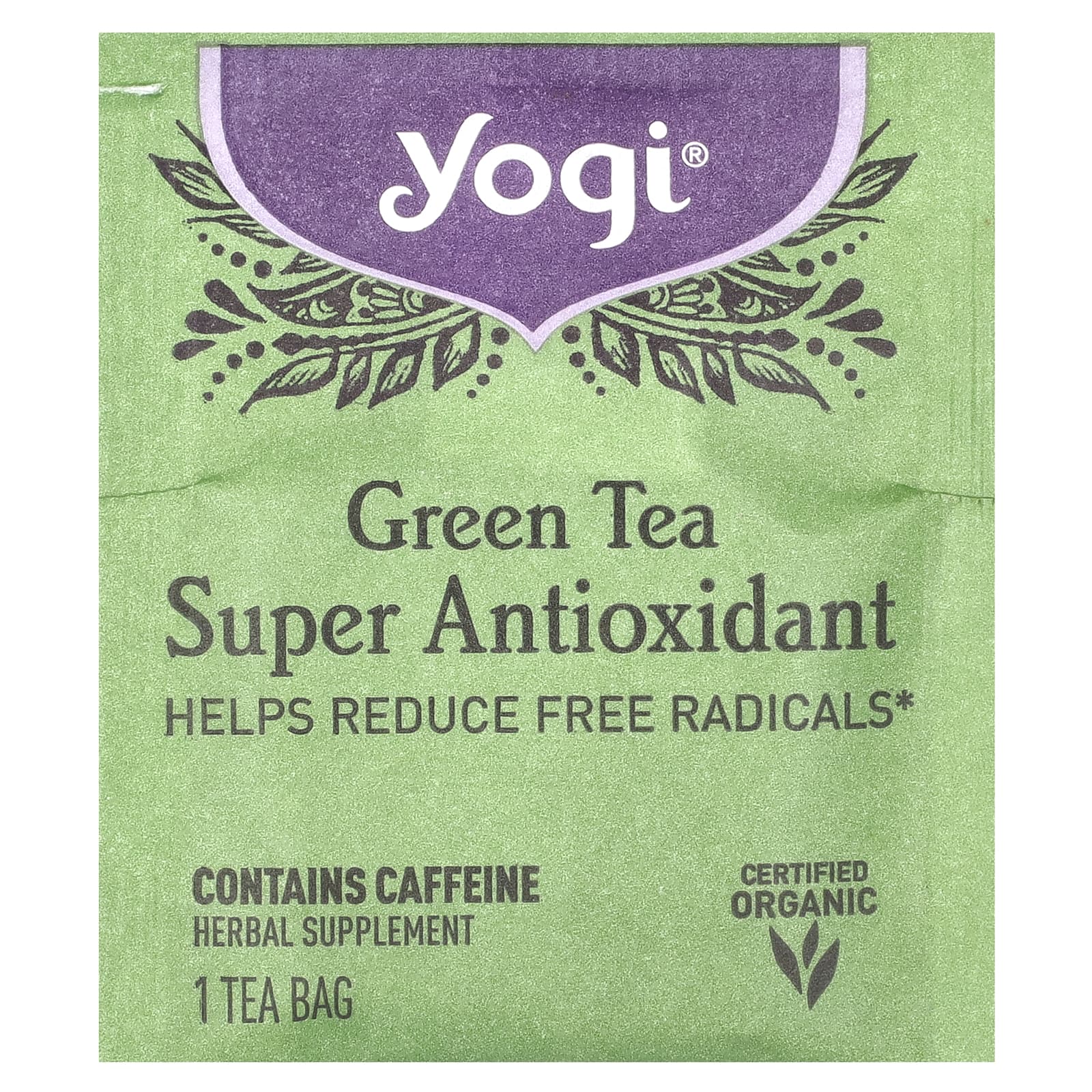 Yogi Tea, мощный антиоксидант зеленого чая, 16 чайных пакетиков, 32 г (1,12 унции)
