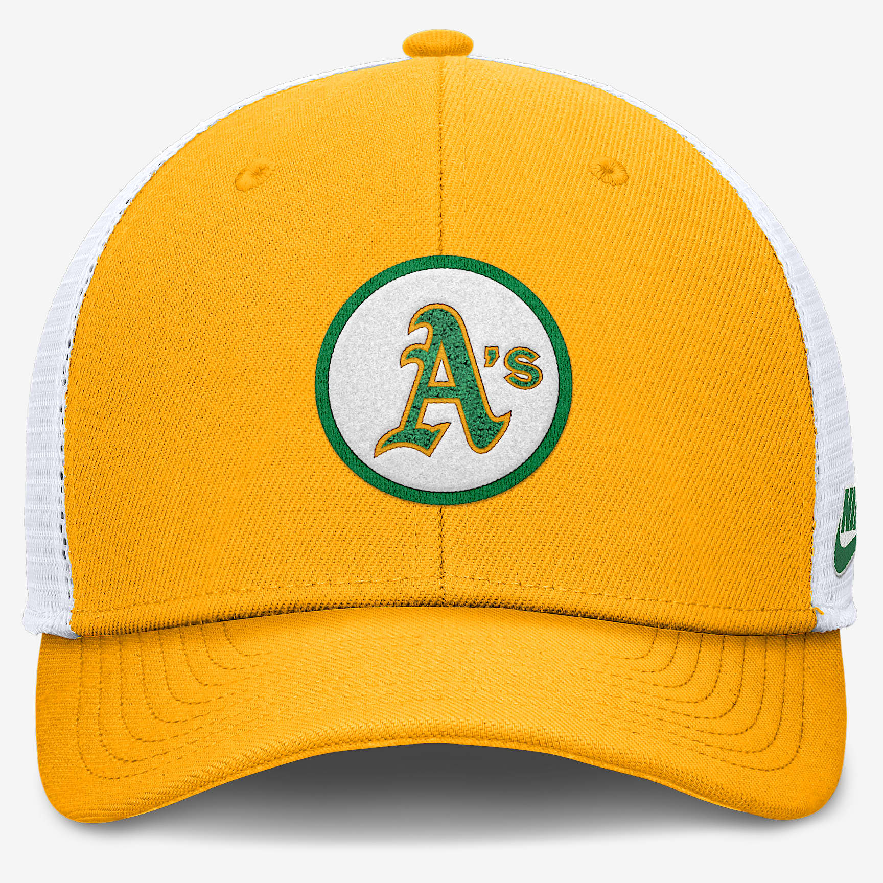 Oakland Athletics Cooperstown Rise Men's Nike Dri-FIT MLB Trucker Adjustable Hat