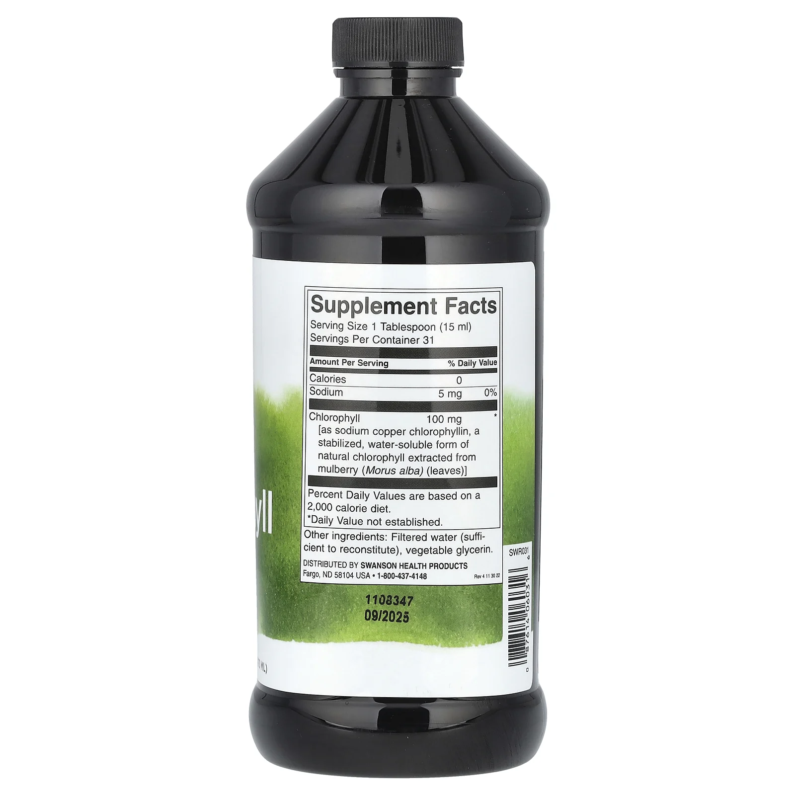 Swanson, Жидкий хлорофилл, 100 мг, 473 мл (16 жидк. Унций)
