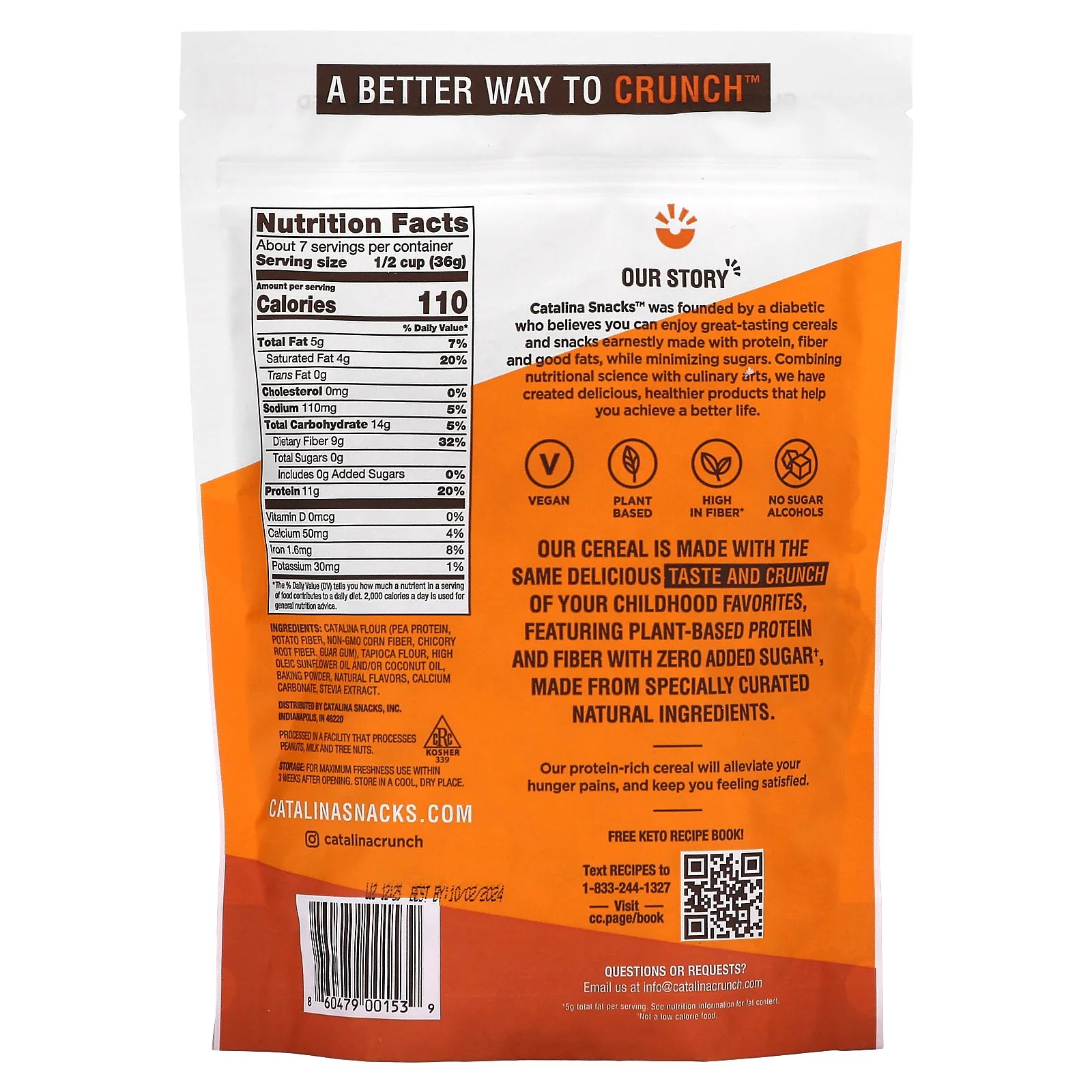 Catalina Crunch, Keto Friendly Cereal, кленовые вафли, 255 г (9 унций)