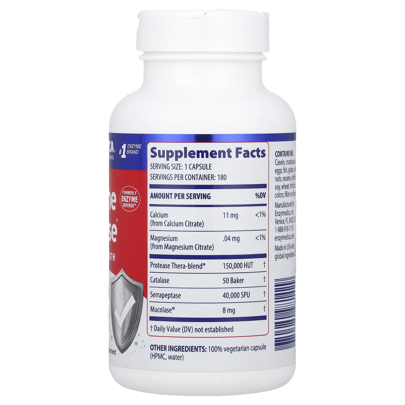 Enzymedica, Enzyme Defense, 180 капсул