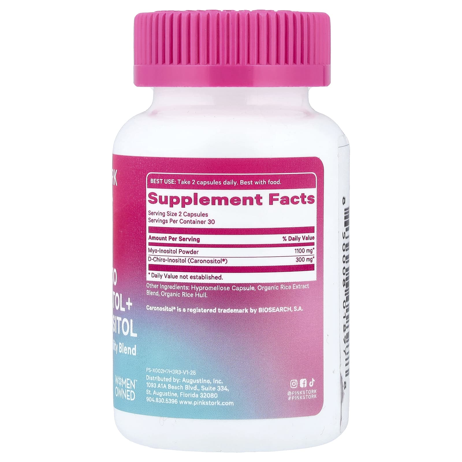 Pink Stork, соотношение мио-инозитола и D-хироинозитола 3,6:1, 60 капсул
