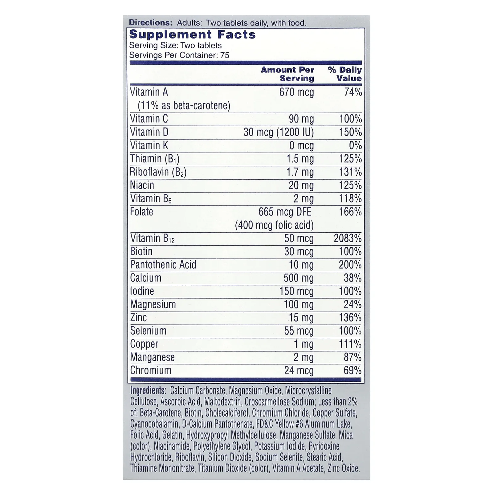 One-A-Day, Proactive 65+, мультивитаминная / мультиминеральная добавка, для мужчин и женщин, 150 таблеток