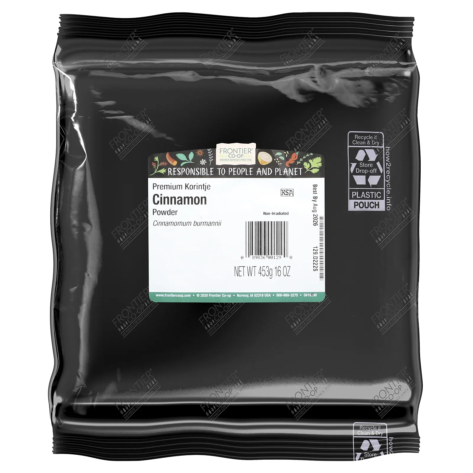 Frontier Co-op, Коричный порошок премиального качества, 453 г (16 унций)