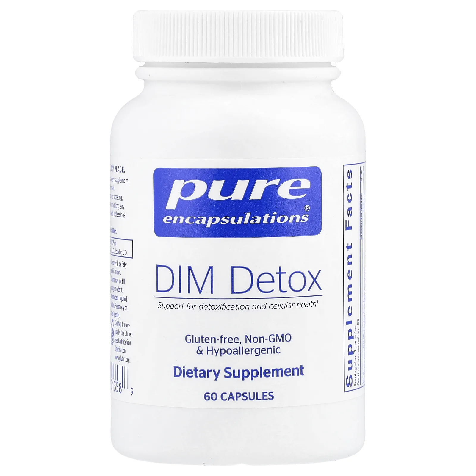 Pure Encapsulations, DIM Detox`` 60 капсул