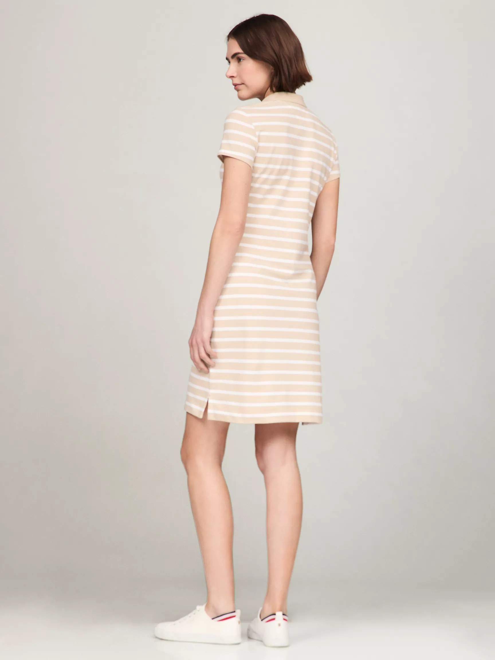 Женское платье Tommy Hilfiger, Приталенное полосатое эластичное платье-поло