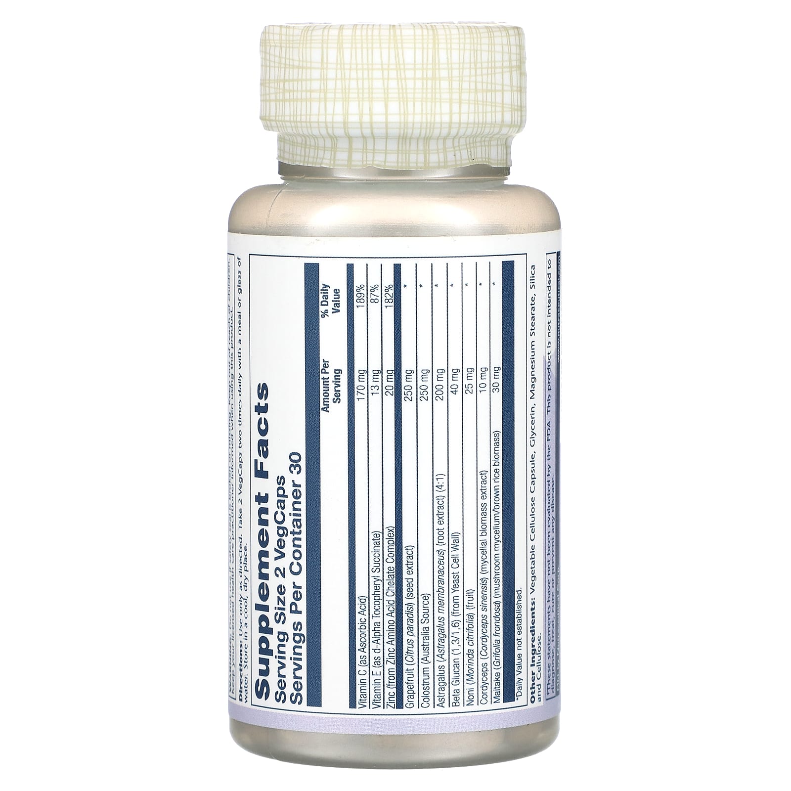 Solaray, Экстракт косточек грейпфрута, 60 вегетарианских капсул