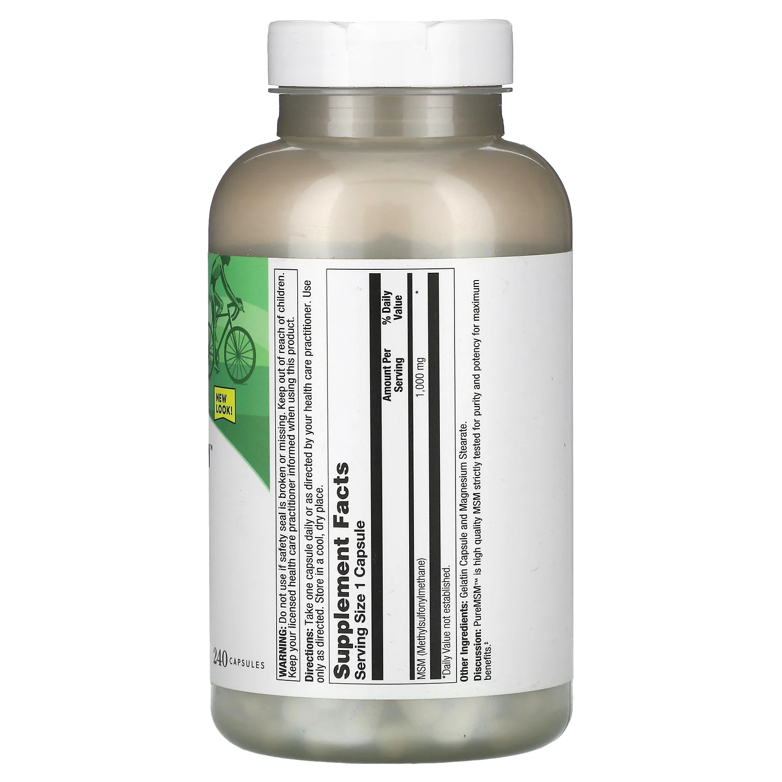 Natural Balance, чистый МСМ, 240 капсул