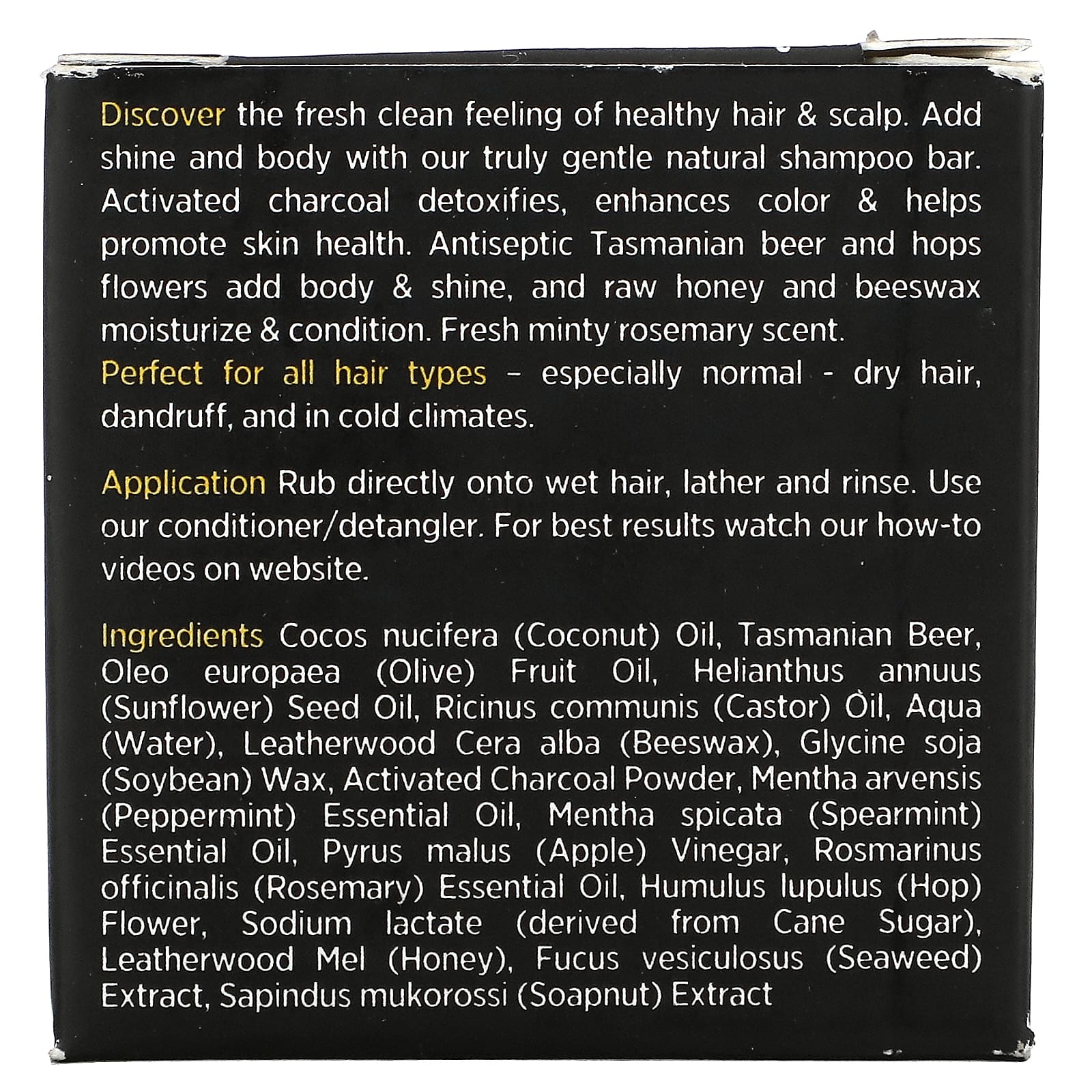Professor Fuzzworthy's, Gentlemans Beer Shampoo Bar, твердый шампунь с пивом для мужчин, для нормальных и сухих волос, активированный уголь, мята и розмарин, 120 г (4,2 унции)