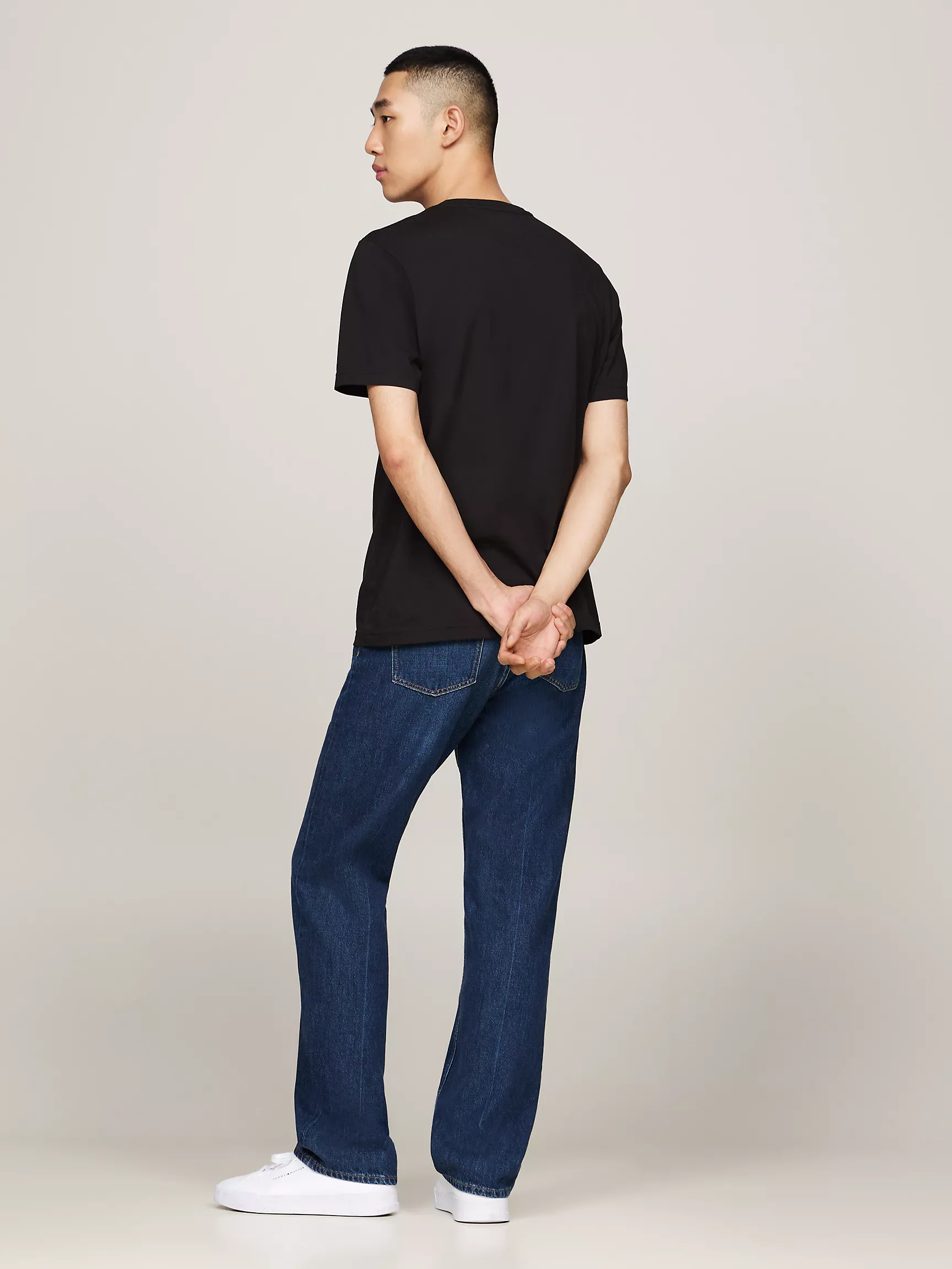 Мужская футболка Tommy Hilfiger, Футболка Tommy с ребристой вставкой и логотипом