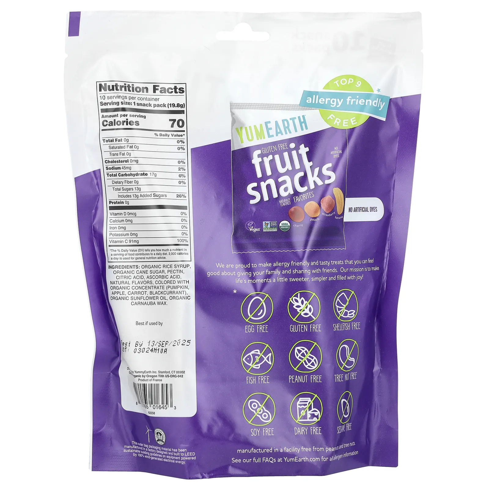 YumEarth, Органические фрукты