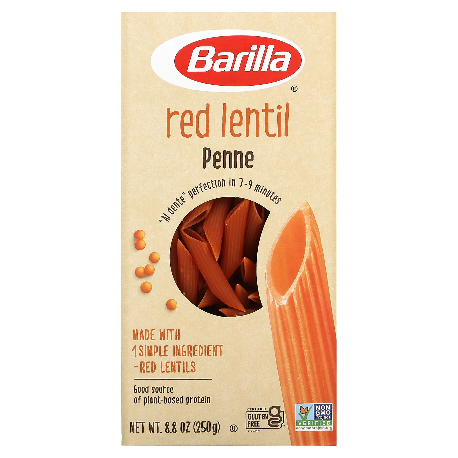Barilla, Red Lentil Penne , 8.8 oz (250 g)