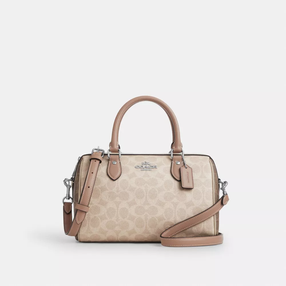Сумка COACH Rowan Satchel Bag In Blocked Signature Canvas