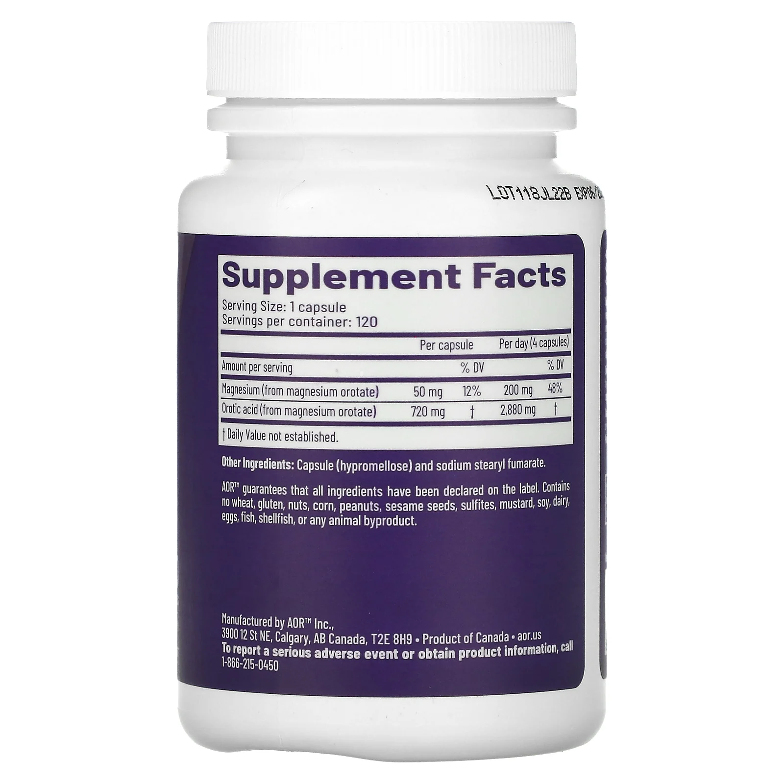 Advanced Orthomolecular Research AOR, Cardio Mag 2.0, 120 растительных капсул