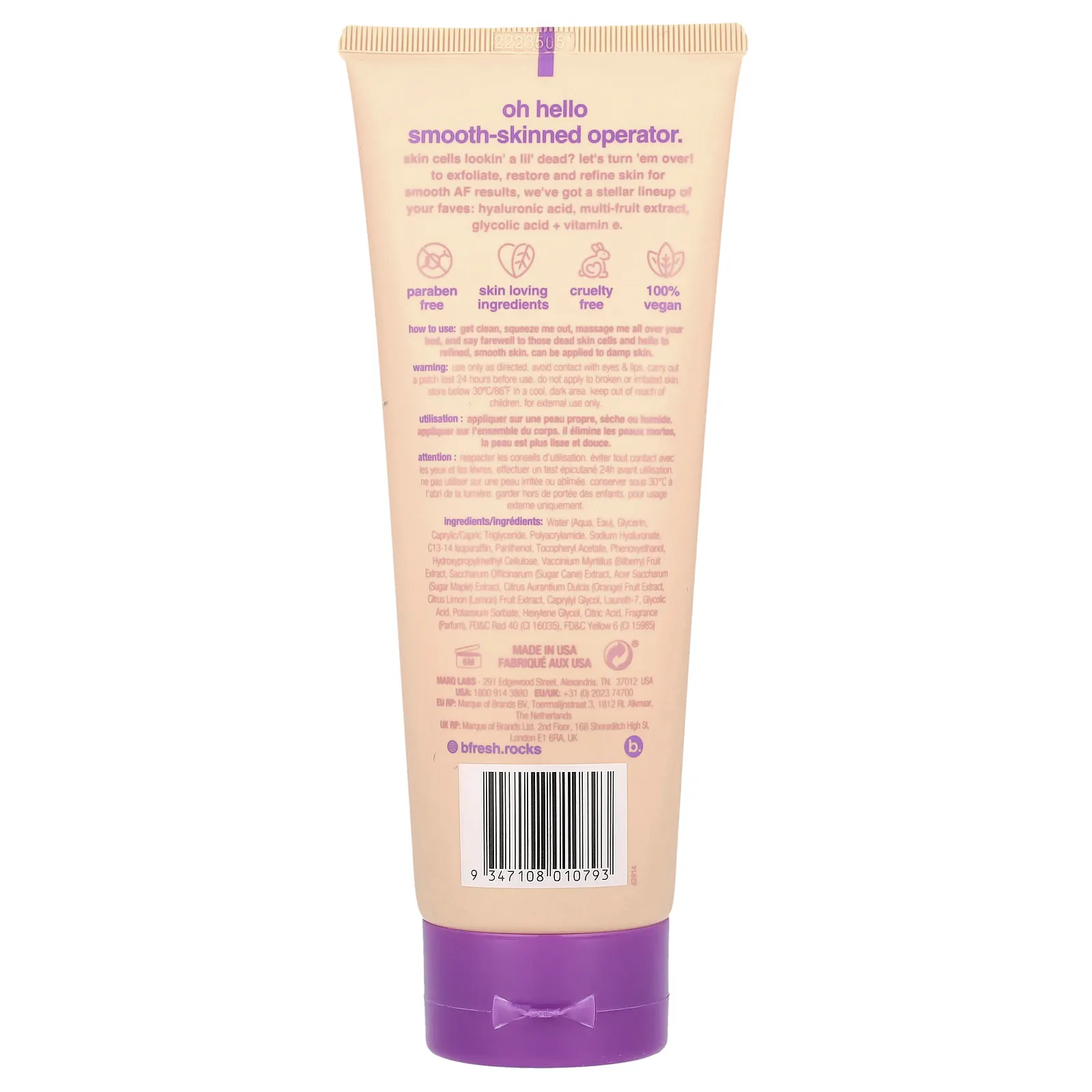 b.fresh, Smooth AF, Exfoliating Body Serum , 8 fl oz (236 ml)